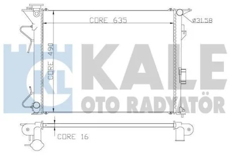 Радиатор охлаждения Hyundai Grandeur, Sonata V, Kia Magentis KALE OTO RADYATOR Kale 369800