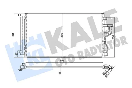 Радиатор кондиционера Hyundai IX35, Kia Sportage KALE OTO RADYATOR Kale 379600