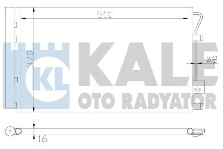 Радиатор кондиционера Accent 1.4,1.6 (10-)  KALE OTO RADYATOR Kale 380200