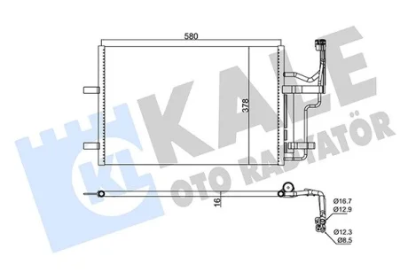 Радиатор кондиционера Mazda 3 (03-09) KALE OTO RADYATOR Kale 382530