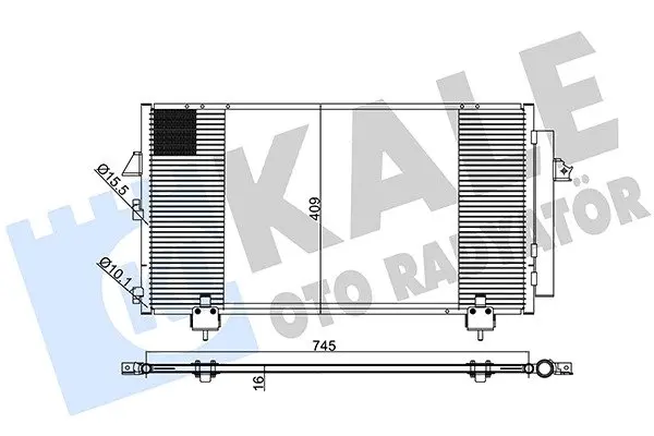 Радиатор кондиционера Toyota Rav 4 II KALE OTO RADYATOR Kale 383400 (фото 1)