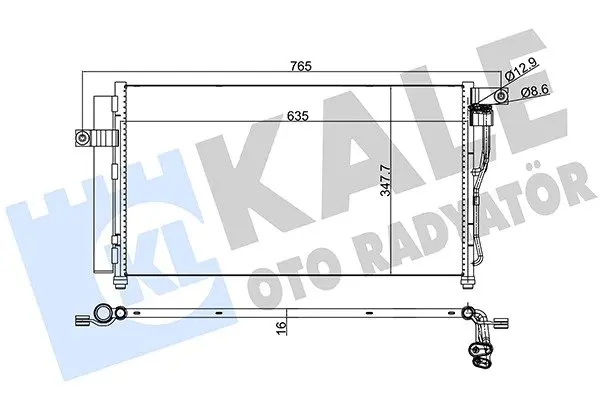 Радіатор кондиціонера Hyundai Accent III KALE OTO RADYATOR Kale 386300 (фото 1)