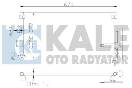 Радиатор кондиционера Honda Civic VIII KALE OTO RADYATOR Kale 386900
