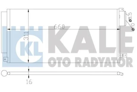 Радиатор кондиционера Fiat Bravo II, Punto/Opel Corsa D  KALE OTO RADYATOR Kale 389100