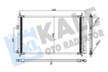 Радіатор кондиціонера Toyota Previa Iii, Rav 4 Iii Condenser KALE OTO RADYATOR Kale 390000