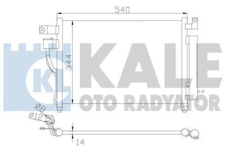 Радиатор кондиционера Hyundai Accent III KALE OTO RADYATOR Kale 391400