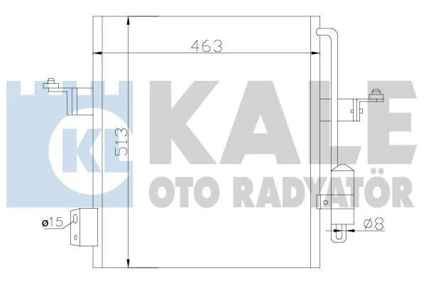 Радіатор кондиціонера Mitsubishi L200 2.5TD (06-) АКПП,МКПП KALE OTO RADYATOR Kale 393100 (фото 1)