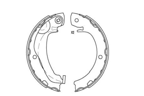 Колодки ручника Toyota Corolla 04-09 (180x32) KAVO KBS-9924