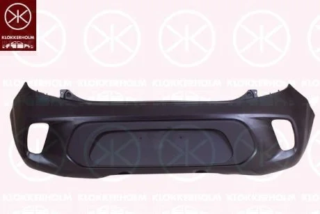 Бампер задний, однородный, черный. KLOKKERHOLM 3264950