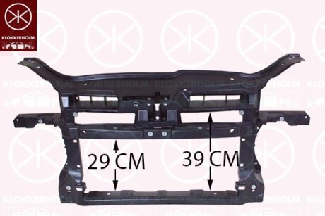 Панель радиатора передняя, пластик KLOKKERHOLM 9524200