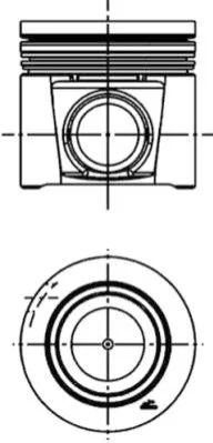 Поршень двигуна FIAT 88,00 Multijet 2,3 D KOLBENSCHMIDT 41707600 (фото 1)