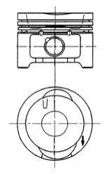 Поршень двигуна VW ABD 1,4B 75,00 STD KOLBENSCHMIDT 92228600 (фото 1)