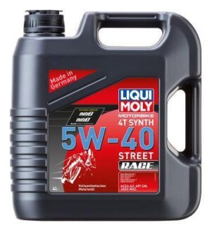 Масло моторное Motorbike 4T Synth 5W-40 Street Race LIQUI MOLY 1685