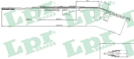 Трос ручного гальма LPR C0067B