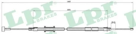 Трос ручного тормоза LPR C1008B