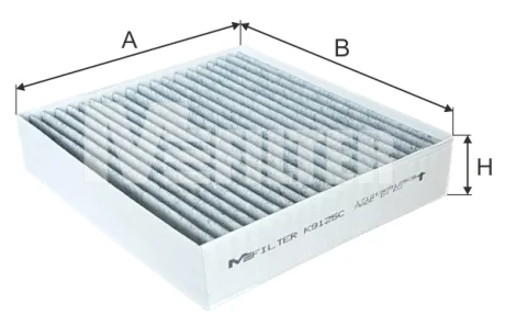 Фильтр салона Smart ForFour/Mitsubishi Colt 1.1-1.5 04-12 (угольный) M-FILTER K 9125C