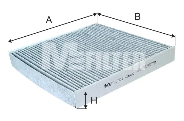Фільтр салона вугільний M-FILTER K983C (фото 1)