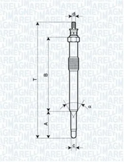 Свеча накаливания MAGNETI MARELLI 062900049304