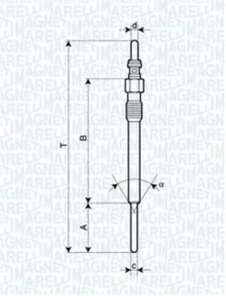 Свічка розжарювання MAGNETI MARELLI 062900090304