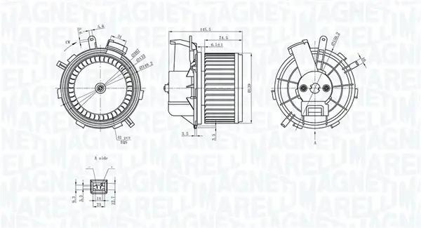Вентилятор салону MAGNETI MARELLI 069412236010 (фото 1)
