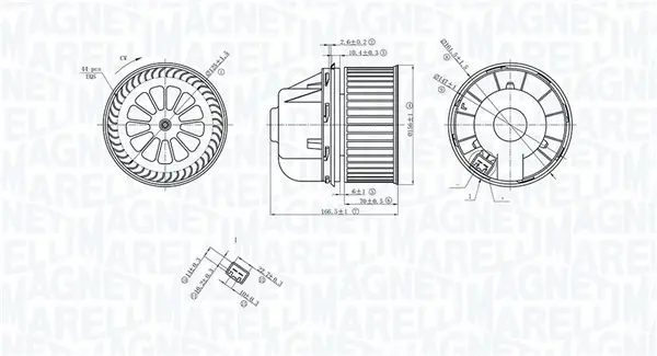 Вентилятор салону MAGNETI MARELLI 069412729010 (фото 1)