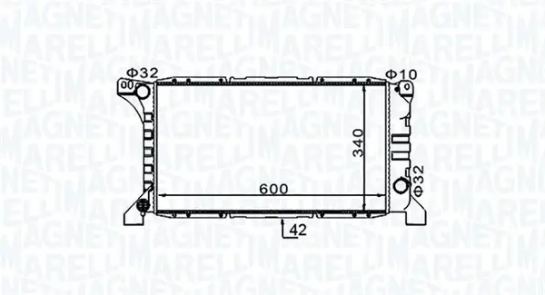 Радіатор двигуна MAGNETI MARELLI 350213154200 (фото 1)