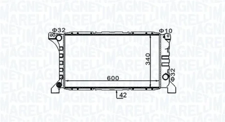 Радіатор двигуна MAGNETI MARELLI 350213154200