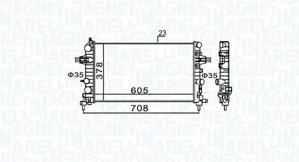 Радіатор двигуна MAGNETI MARELLI 350213159300 (фото 1)