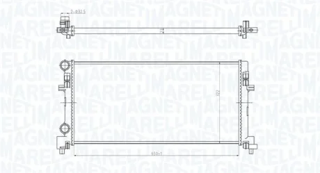 Радиатор системы охлаждения MAGNETI MARELLI 350213166200