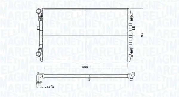 Радіатор двигуна MAGNETI MARELLI 350213173400 (фото 1)
