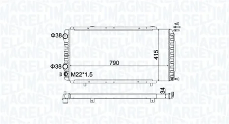 Радіатор двигуна MAGNETI MARELLI 350213180900