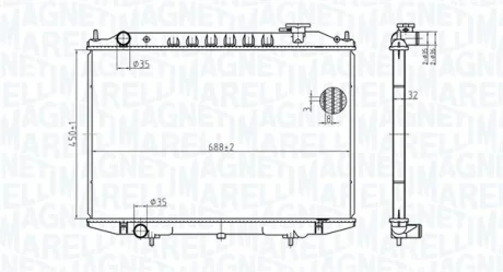 Радіатор двигуна MAGNETI MARELLI 350213183500