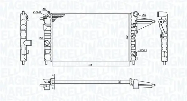 Радіатор двигуна MAGNETI MARELLI 350213189100 (фото 1)