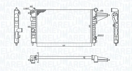 Радіатор двигуна MAGNETI MARELLI 350213189100