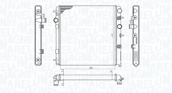 Радіатор двигуна MAGNETI MARELLI 350213198700 (фото 1)