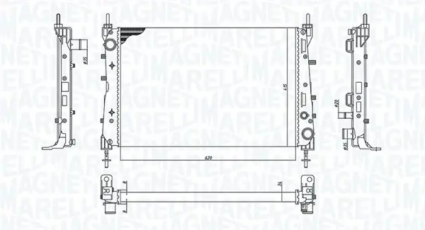 Радіатор двигуна MAGNETI MARELLI 350213199100 (фото 1)