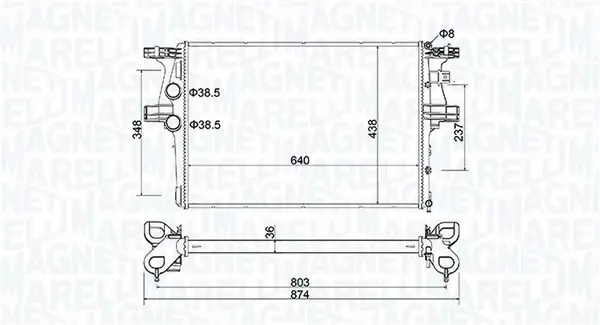 Радіатор двигуна MAGNETI MARELLI 350213204600 (фото 1)