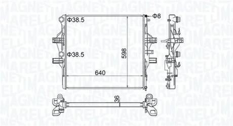 Радіатор двигуна MAGNETI MARELLI 350213204700