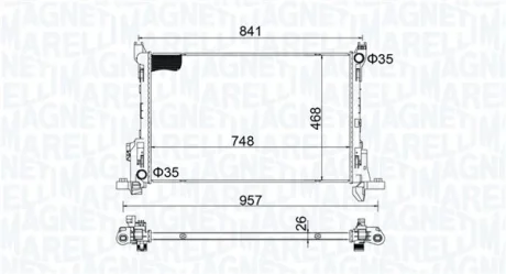Радіатор двигуна MAGNETI MARELLI 350213207800