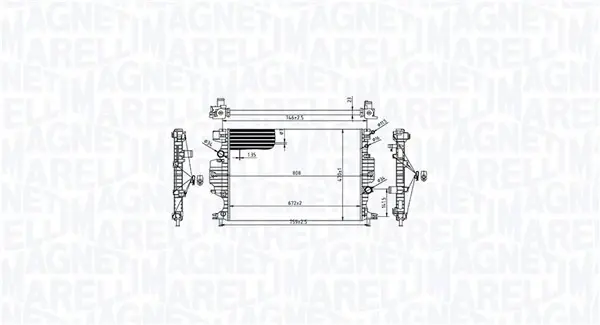 Радіатор двигуна MAGNETI MARELLI 350213215900 (фото 1)