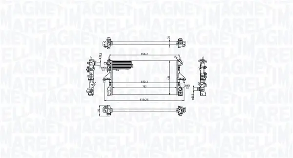 Радіатор двигуна MAGNETI MARELLI 350213216700 (фото 1)