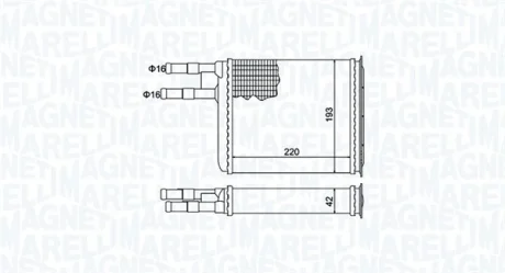 Радіатор пічки MAGNETI MARELLI 350218401000