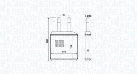 Радіатор нагрівача MAGNETI MARELLI 350218420000