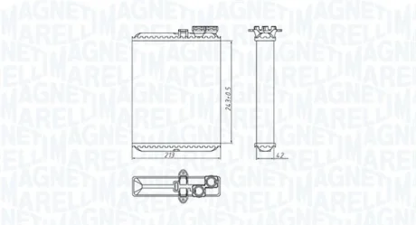 Радіатор пічки MAGNETI MARELLI 350218427000