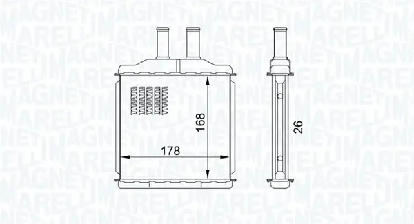 Радиатор печки MAGNETI MARELLI 350218432000 (фото 1)