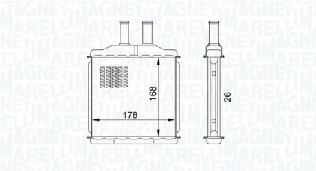 Радиатор печки MAGNETI MARELLI 350218432000