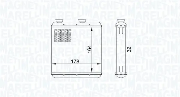 Радіатор пічки MAGNETI MARELLI 350218434000 (фото 1)