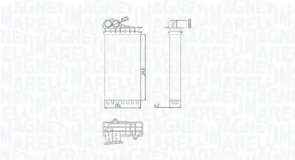 Радіатор пічки MAGNETI MARELLI 350218436000 (фото 1)