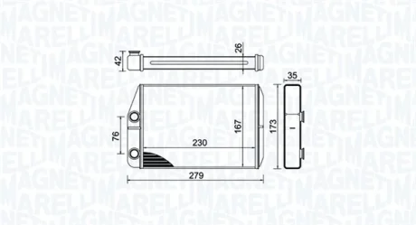 Радіатор пічки MAGNETI MARELLI 350218443000
