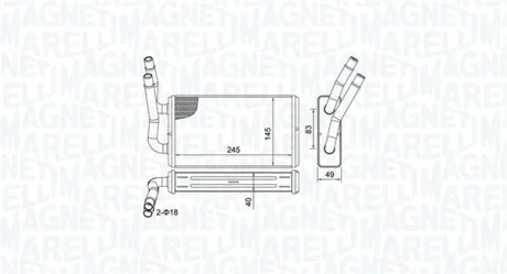 Радіатор пічки MAGNETI MARELLI 350218450000